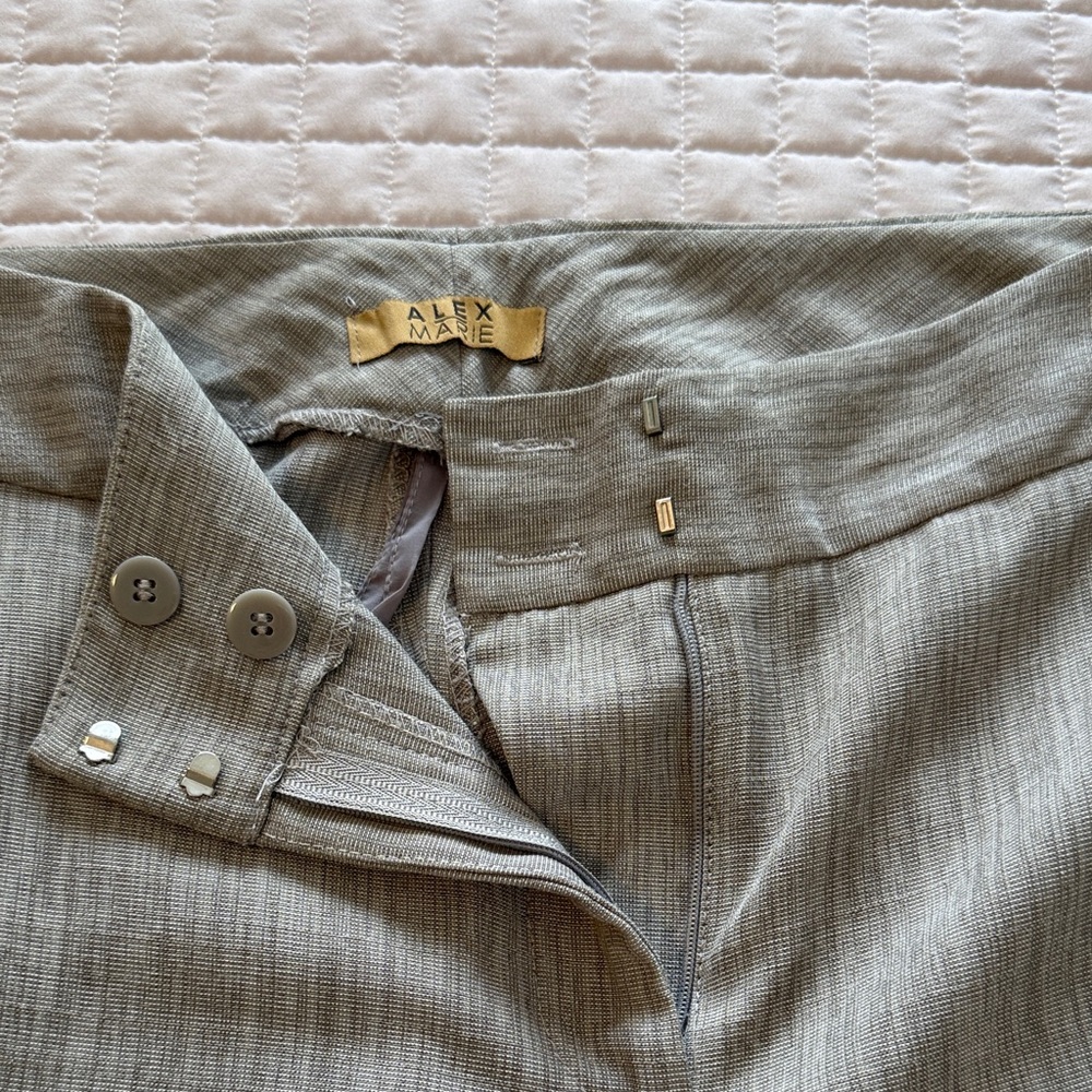 Women's Alex Marie Classic Light Gray Trouser Pants Size 8 - Picture 8 of 13